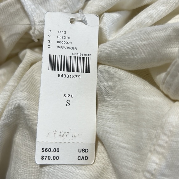 Anthropologie Pilcro Ruffled Open Back Top Ivory Ruffle Long Sleeve Sz Small NEW - Picture 9 of 15